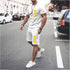 Men's Sports Casual Simple Fashion Short-sleeved Two-piece Suit